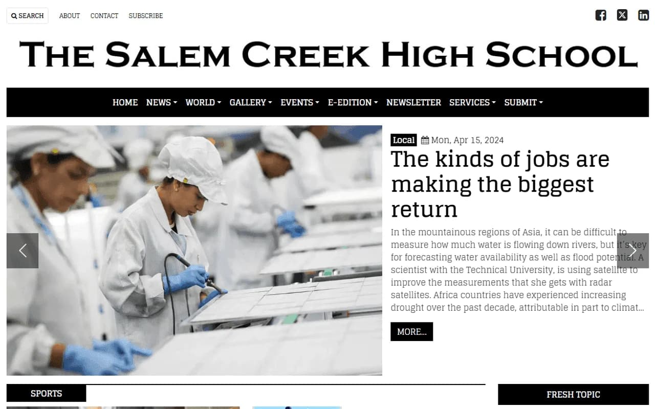 Newsletter Website Template